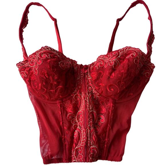 Felina Vintage Lingerie Set - Bustier Panty & Garter Belt 34C Small - Picture 3 of 15